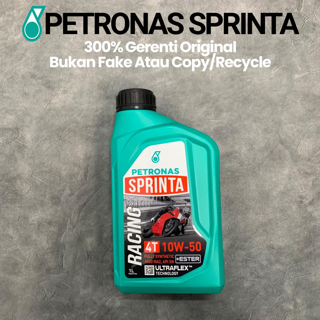 PETRONAS Sprinta Racing Ester 10W50 Engine Oil Minyak Hitam 4T Racing ...
