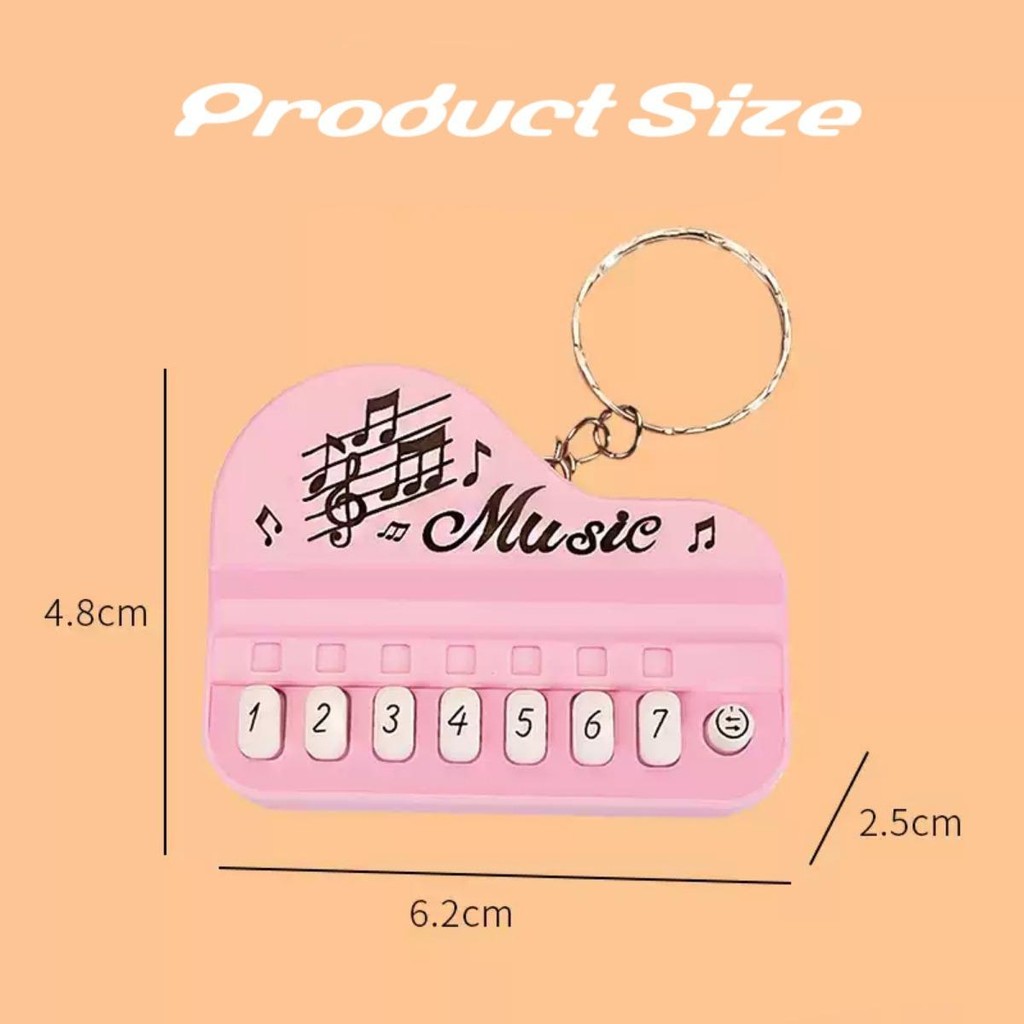 Mini Electronic Piano Keychain With Light Training Finger Piano Keyring ...