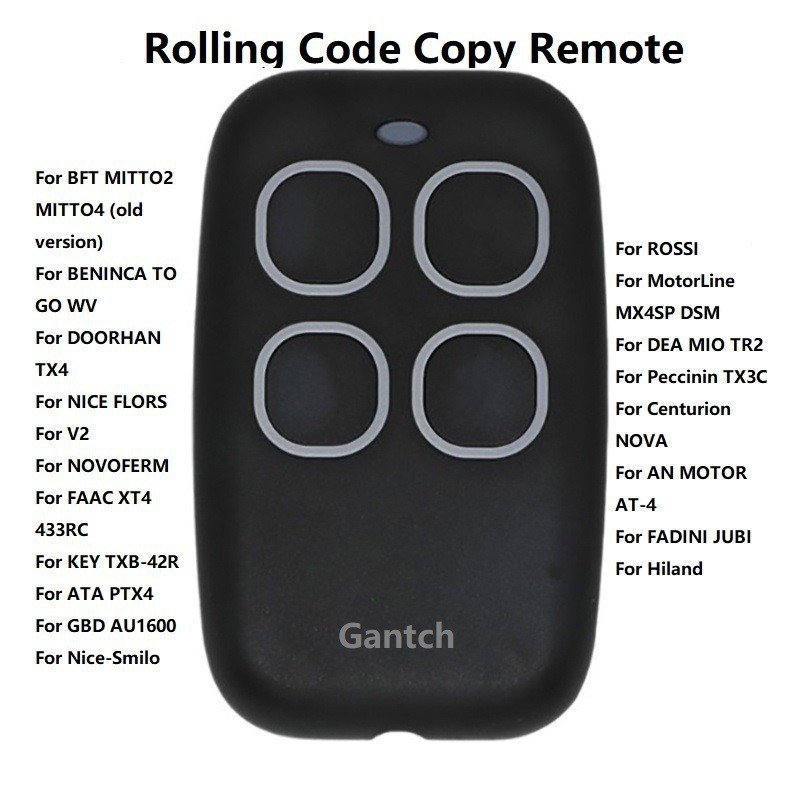 Universal Gantch multi-frequency remote control four-button clone ...
