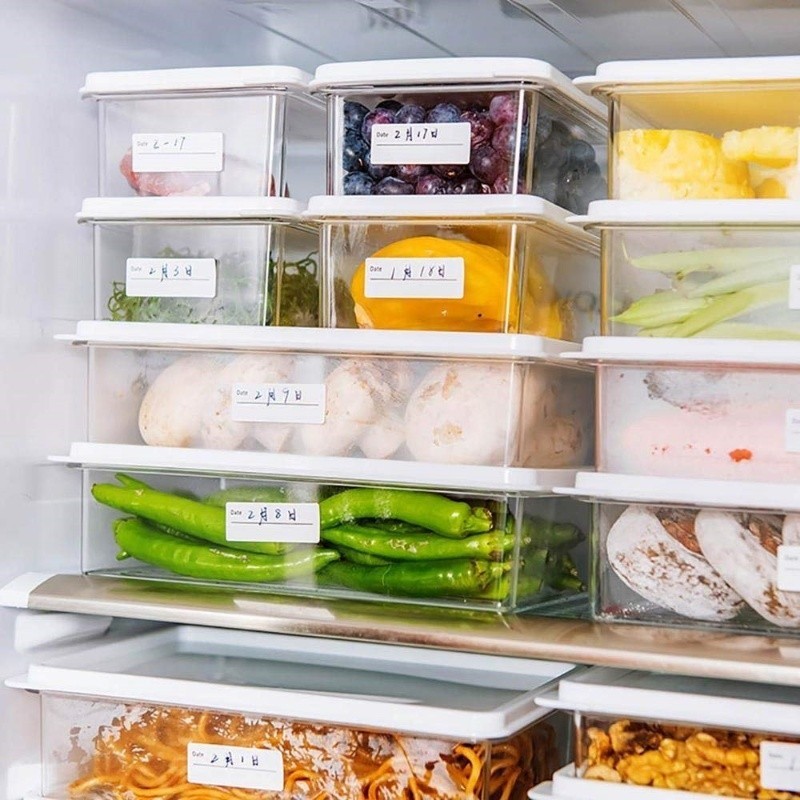 🇲🇾DELED🇲🇾 Sealed Crisper Freezer Organizer Transparent Refrigerator ...