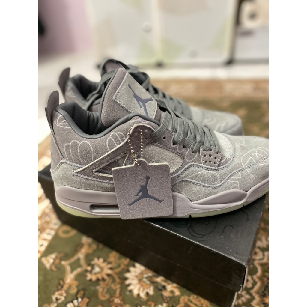 High popularity KAWS x Air Jordan 4 Cool Grey Sports Basketball Shoes ...