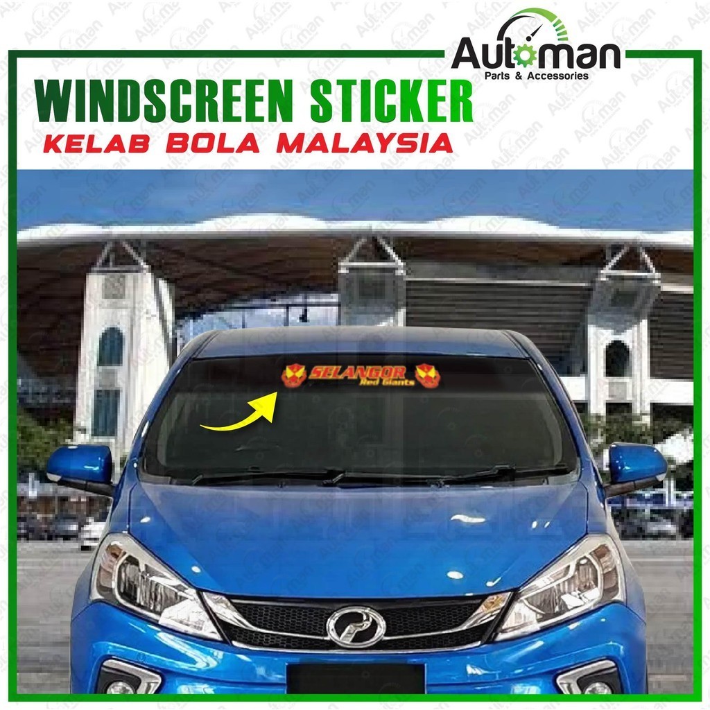 Universal Car Malaysia Football Club Windscreen Sticker Front Rear saga ...