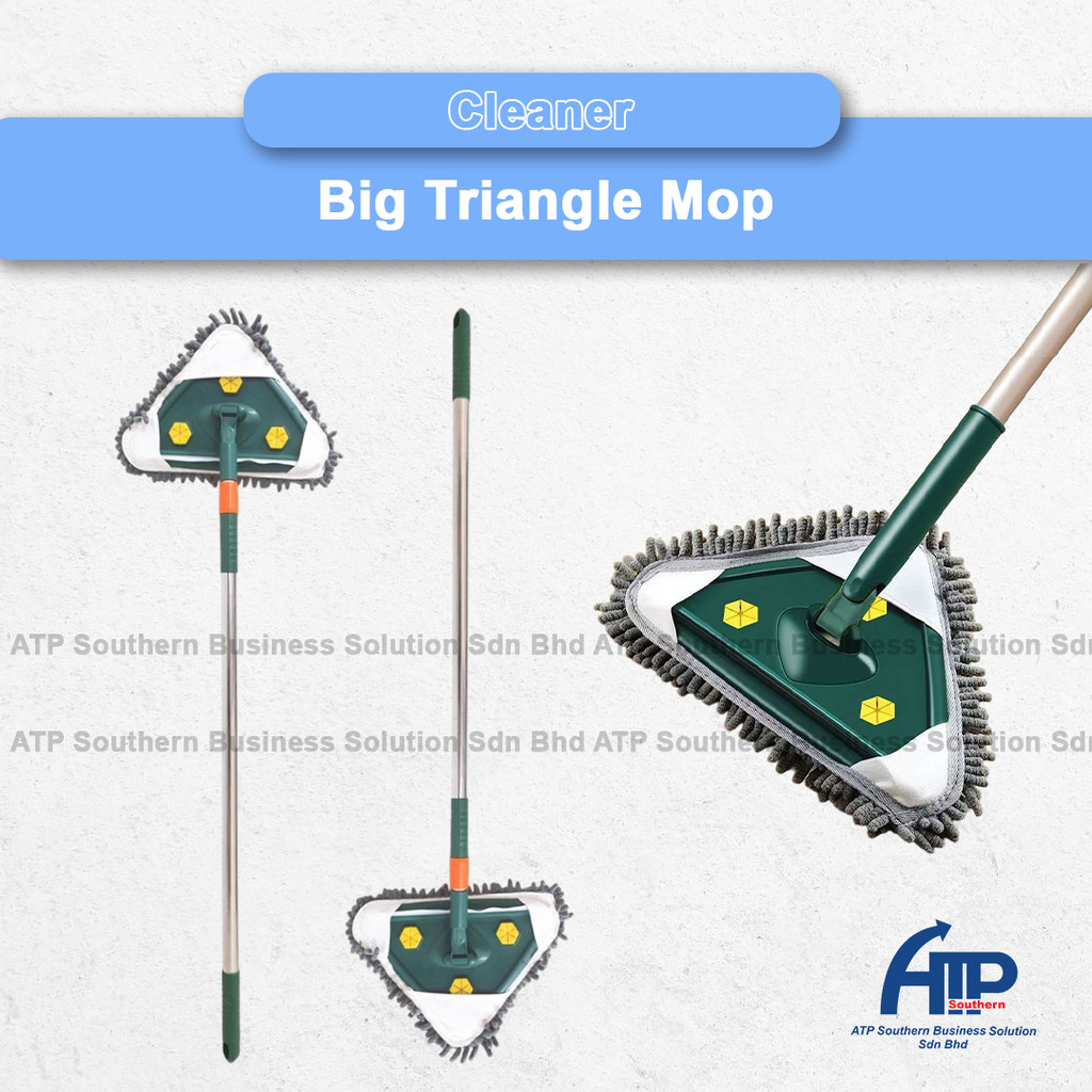 Big Triangle Mop Triangular Retractable Mop Cleaner Scraping Dual ...