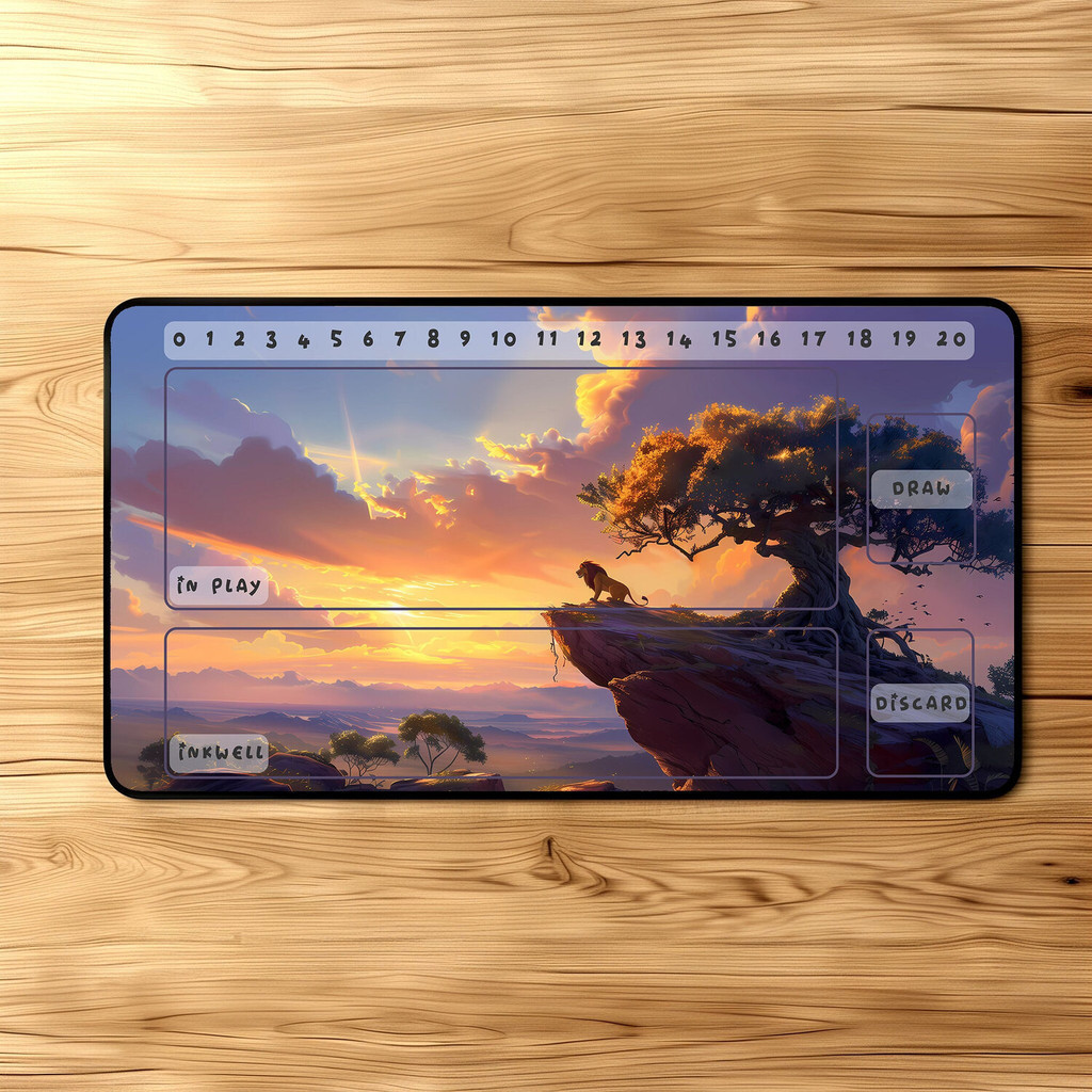 Lorcana Playmat Lion Pride Designer Playmat for TCG Vibrant Colors ed Edge Official