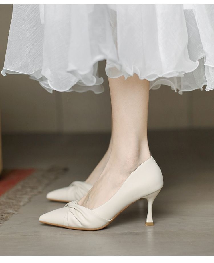 Ready Stock High Heel Shoe Spring Summer New Thin Heel Pointed Style ...