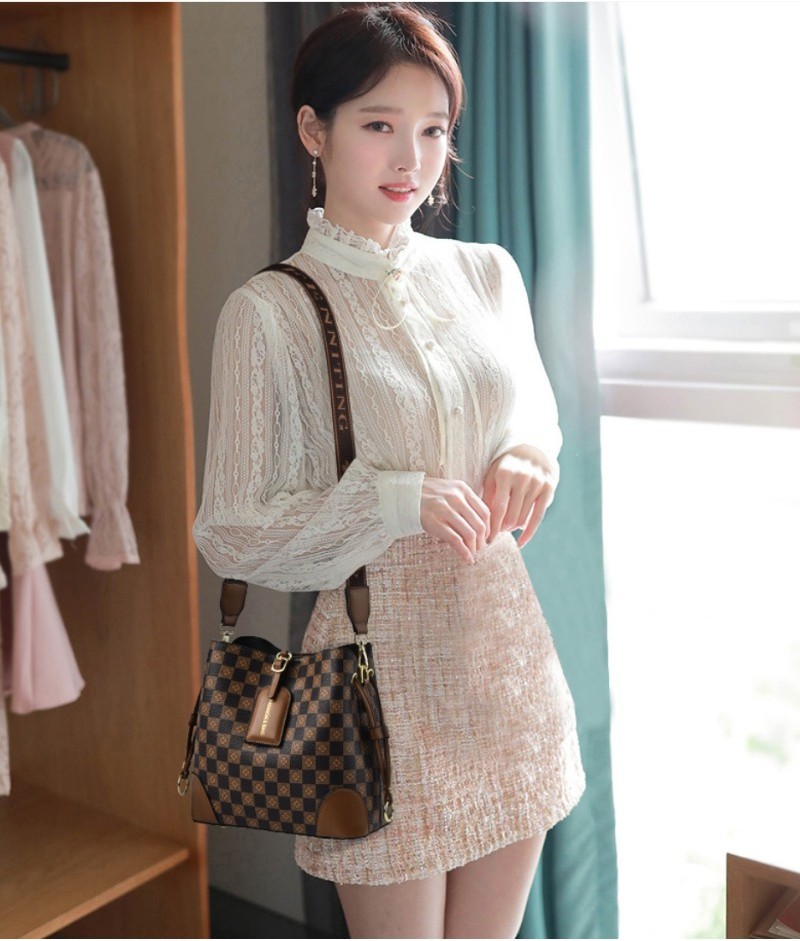 LABER LEE Printing ShoulderBag Women Diagonal Bucket Bag Vintage ...
