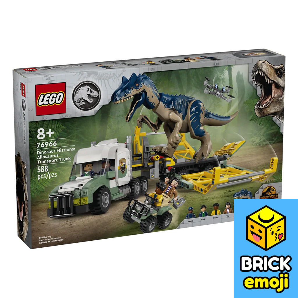 LEGO 76966 Jurassic World Dinosaur Missions: Allosaurus Transport Truck ...