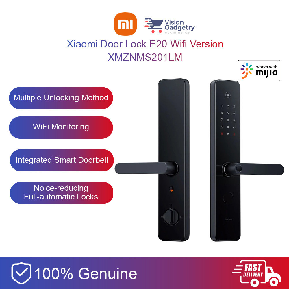 Xiaomi Mijia Smart Door Lock E20 Wifi Version E30 Cat Eyes Fingerprint ...