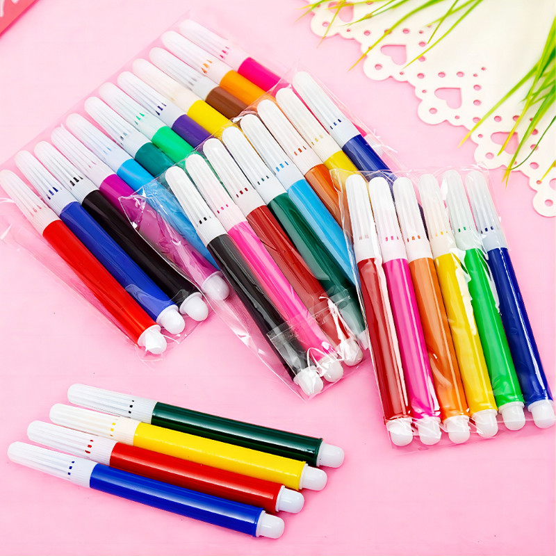 Mini 12 Colors Watercolor Pen Set Kids Children Painting Coloring ...