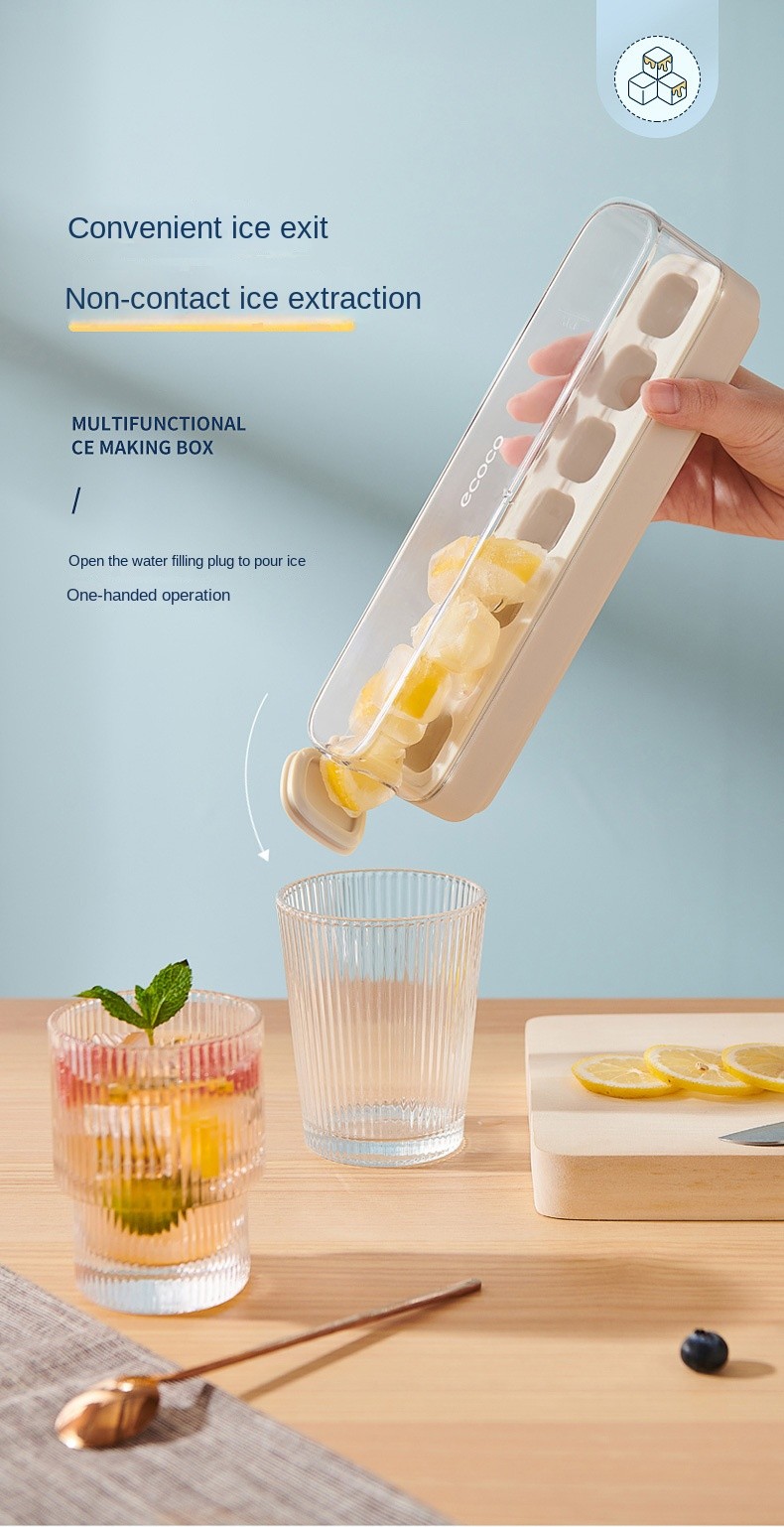 LODER ECOCO ECOCO Multi Function Ice Box Easy Release Ice Cube Tray ...