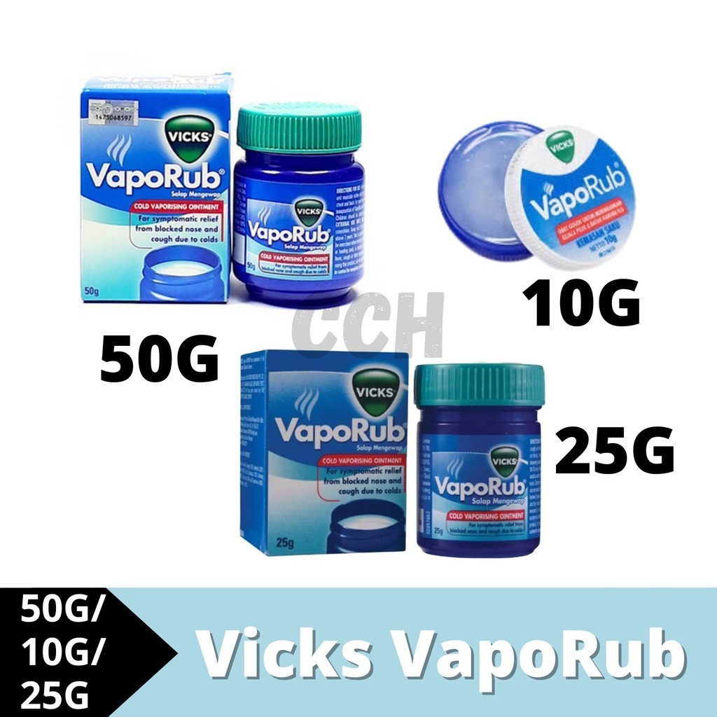 Vicks Vaporub Vaporizing Ointment (10g/25G/50g) | Shopee Malaysia