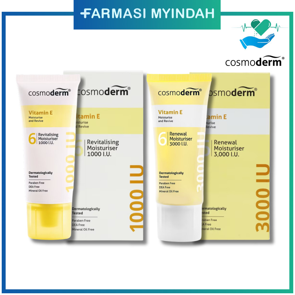 Cosmoderm Vitamin E Cream (1000 IU/3000 IU) with Roseship Oil 50ml ...