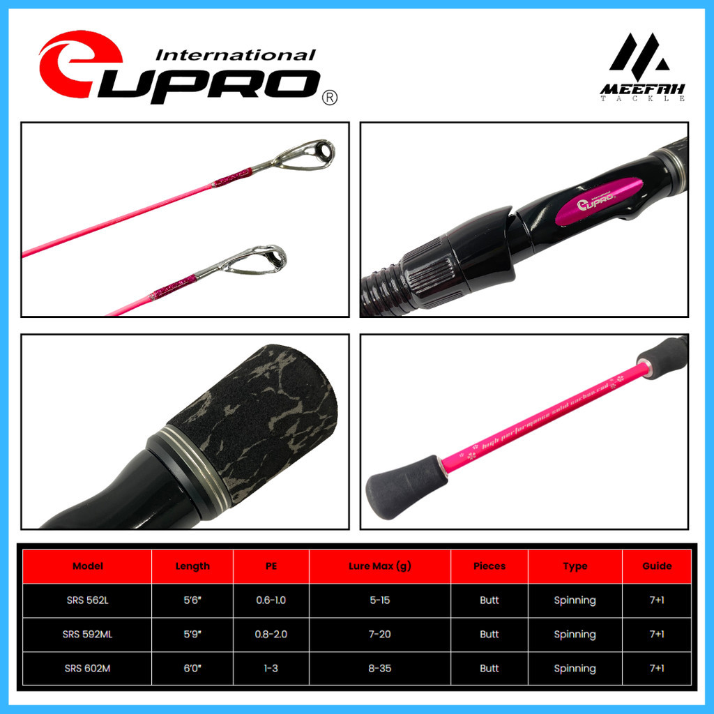 EUPRO Sakura Solid Rod Jigging - Spinning Fishing Rod Joran Pancing ...