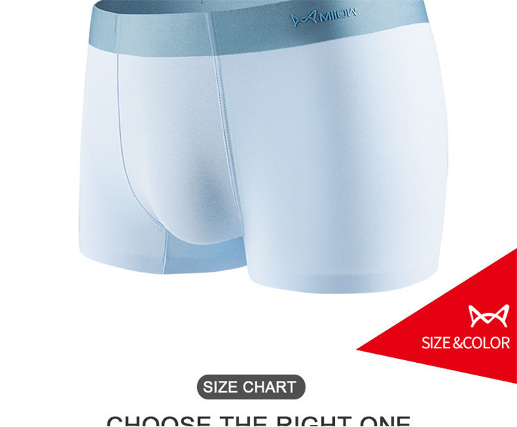 MiiOW 4Pcs Organic Cotton Men Boxers Antibacterial Innerwear Man ...
