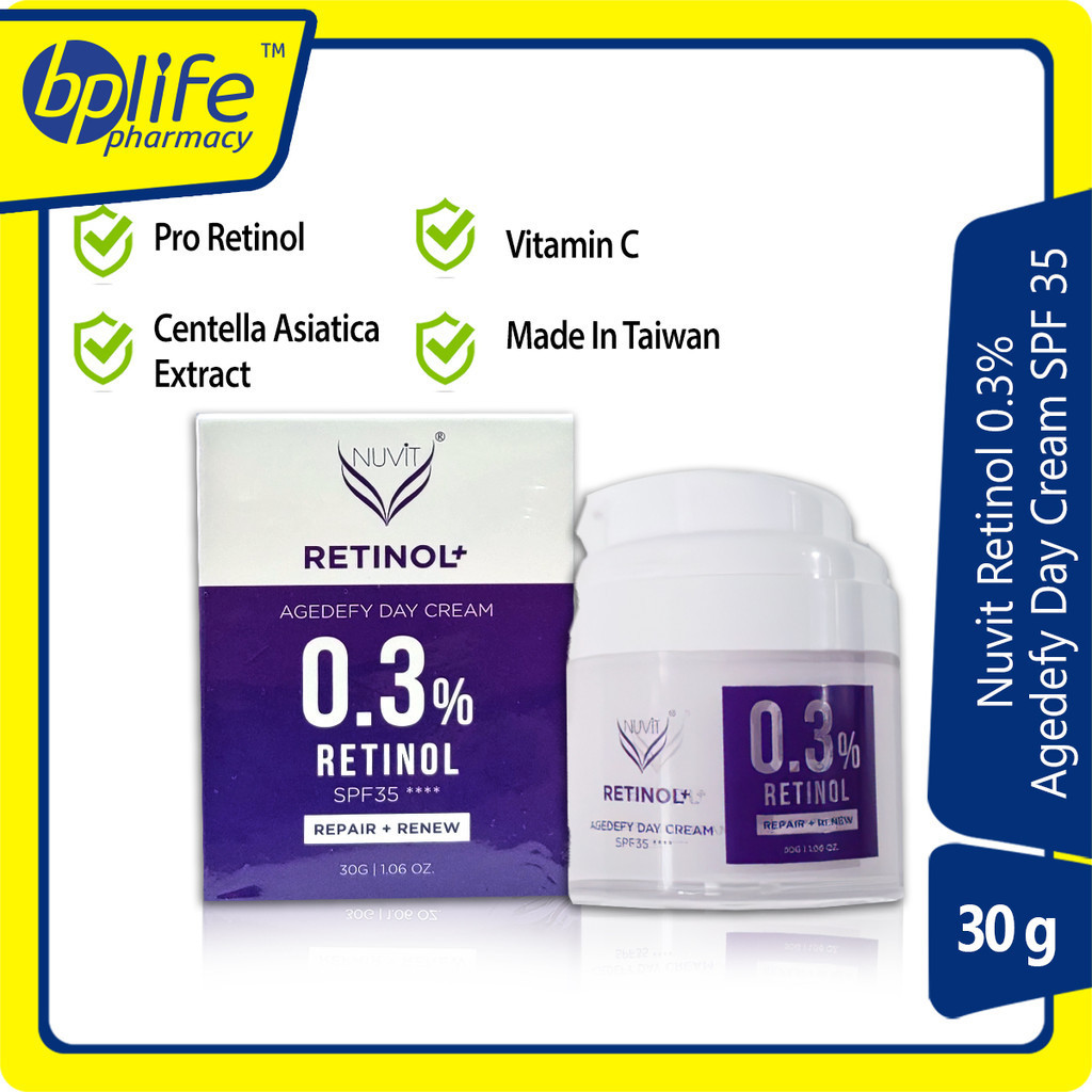 Nuvit Retinol 0.3% Agedefy Day Cream SPF 35 30g | Shopee Malaysia