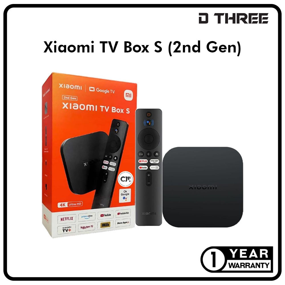 Xiaomi TV Box S (2nd Gen) | Original Malaysia New Set | Shopee Malaysia