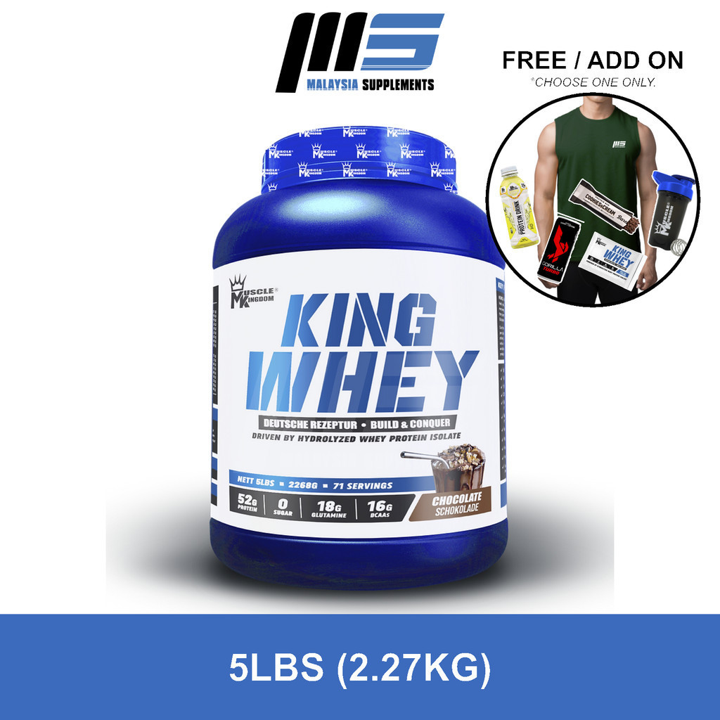 Muscle Kingdom King Whey (5lbs) [FREE GIFT] - MK Hydro Whey Protein ...