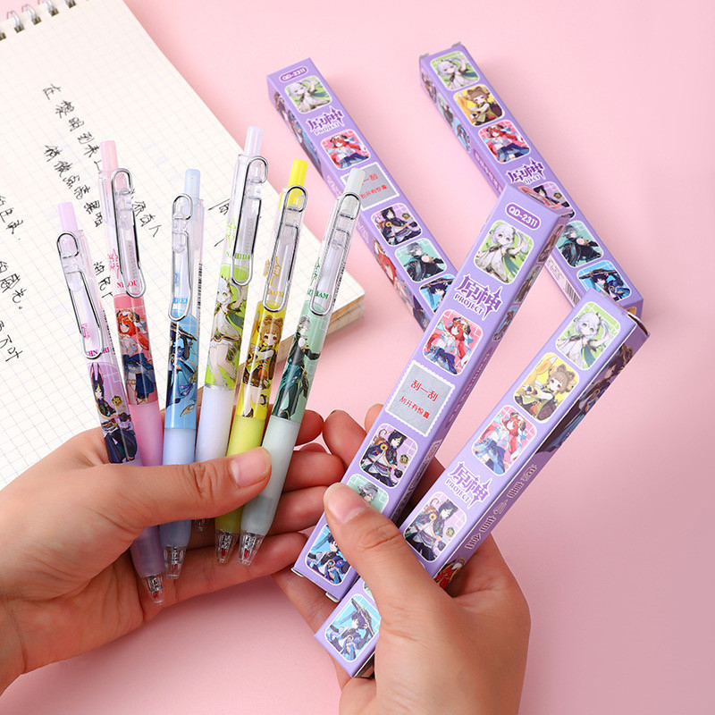 现货 卡通盲盒中性笔1个 Cartoon Gel Ink Pen Blind Box 1PC 0.5mm 新款网红三丽鸥草莓熊动漫皮卡丘刮刮乐 ...