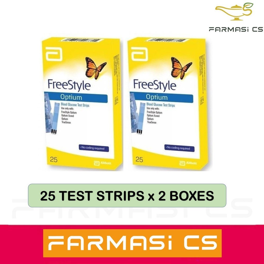 Abbott FreeStyle Optium Test Strips 25s x 2 Boxes EXP:03/2025 [ Free ...