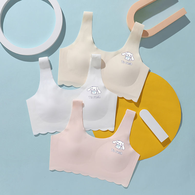 Soft Padded Women Sleep Lingerie Comfort Vest type Seamless Young Girl ...
