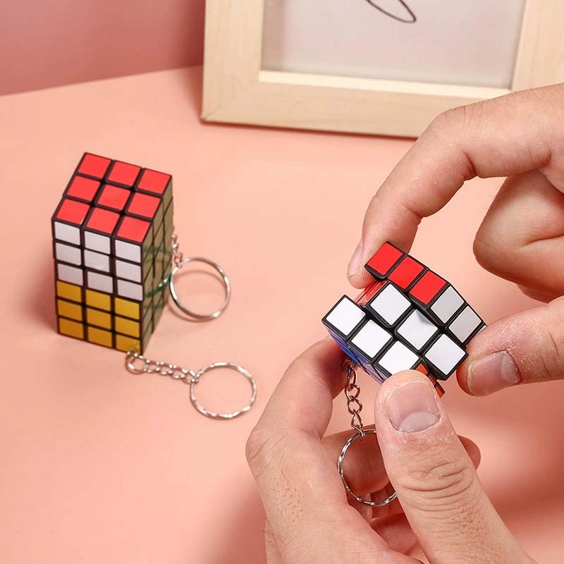 3x3 Mini Speed Cube Professional Maze Block Puzzle Keychain Kids ...