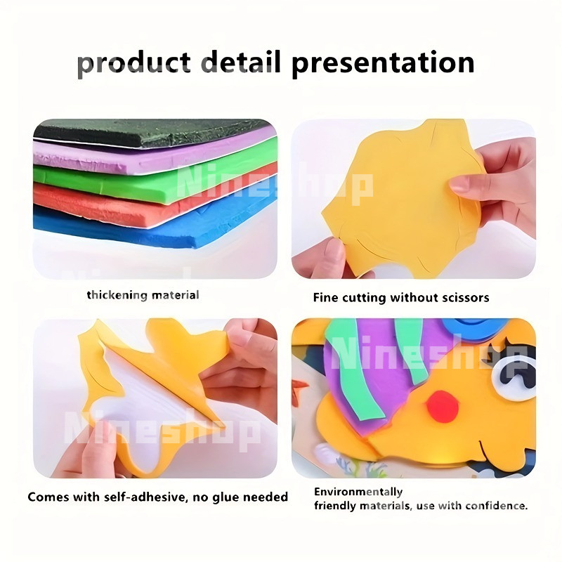 3D EVA Foam DIY Sticker Art Craft Kits For Kids Cute Cartoon Montessori ...