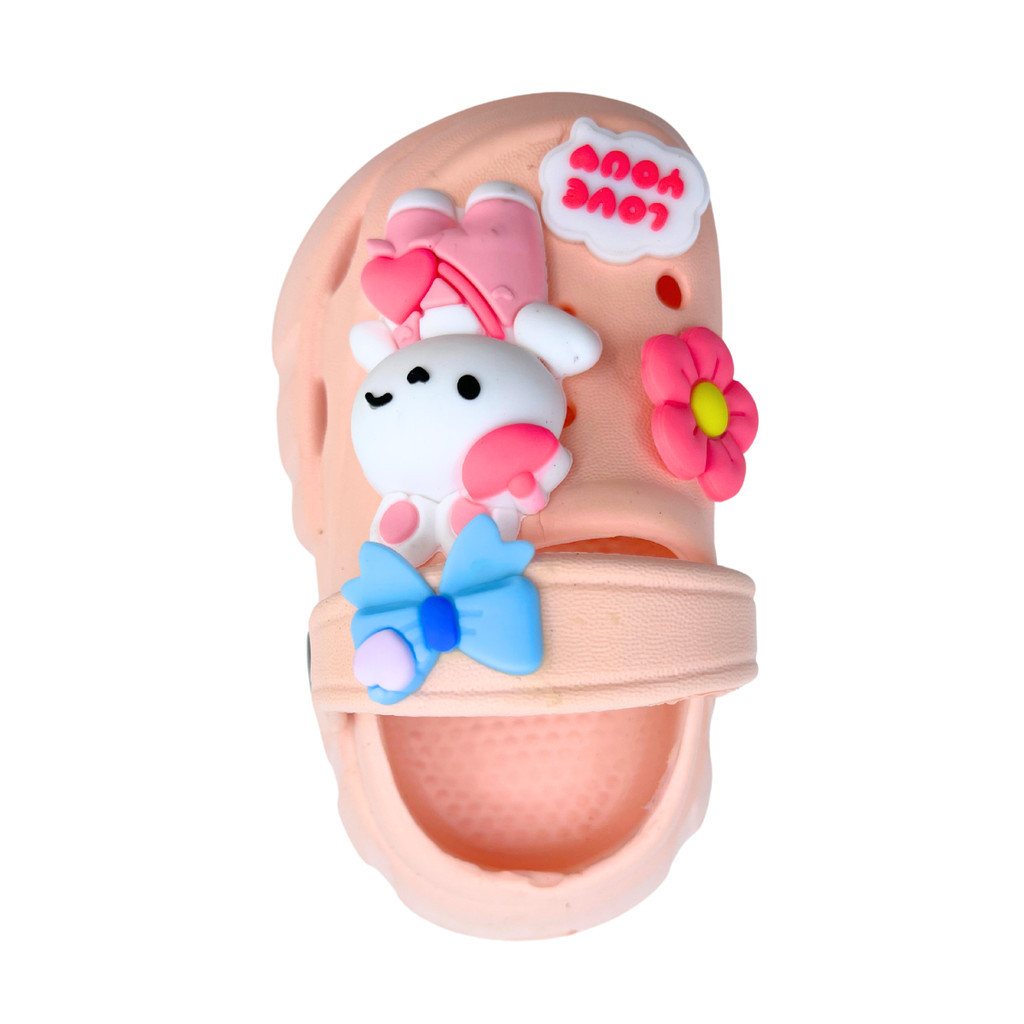 HAPPYFIT FOOTWEAR [RABBIT 9 ] 1-4 years old GIRL RABBIT RIBBON FLOWER ...