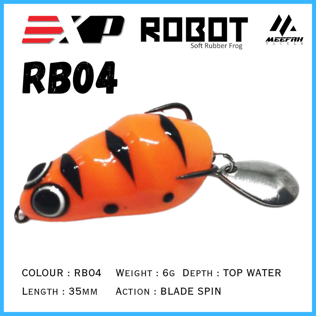 EXP ROBOT FROG #35MM / 6G - Soft Lure Bait Jump Frog Katak | Shopee ...