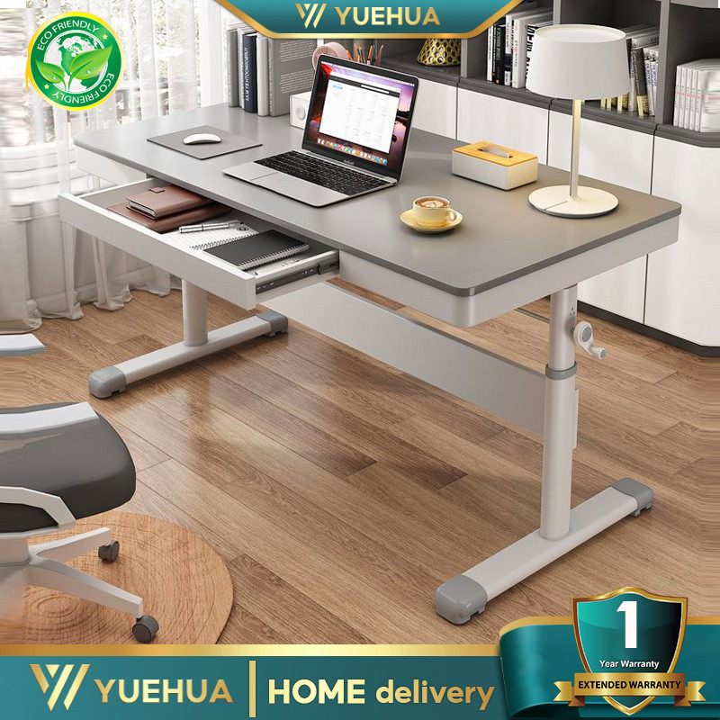 Study Table With Drawer Table Standing Desk Height Adjustable Range: 62 ...