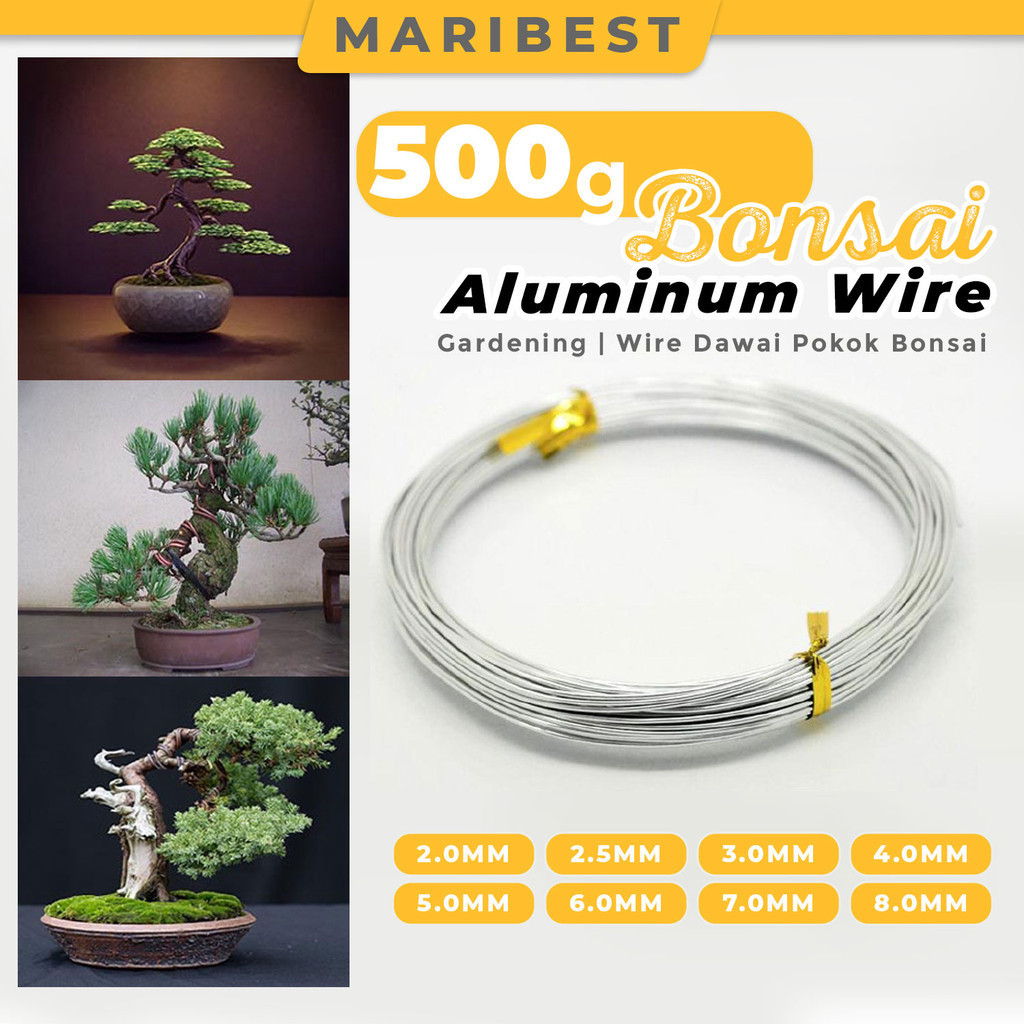 500G Aluminum Wire Roll for Gardening Bonsai Tree Wiring Dawai Ikat ...