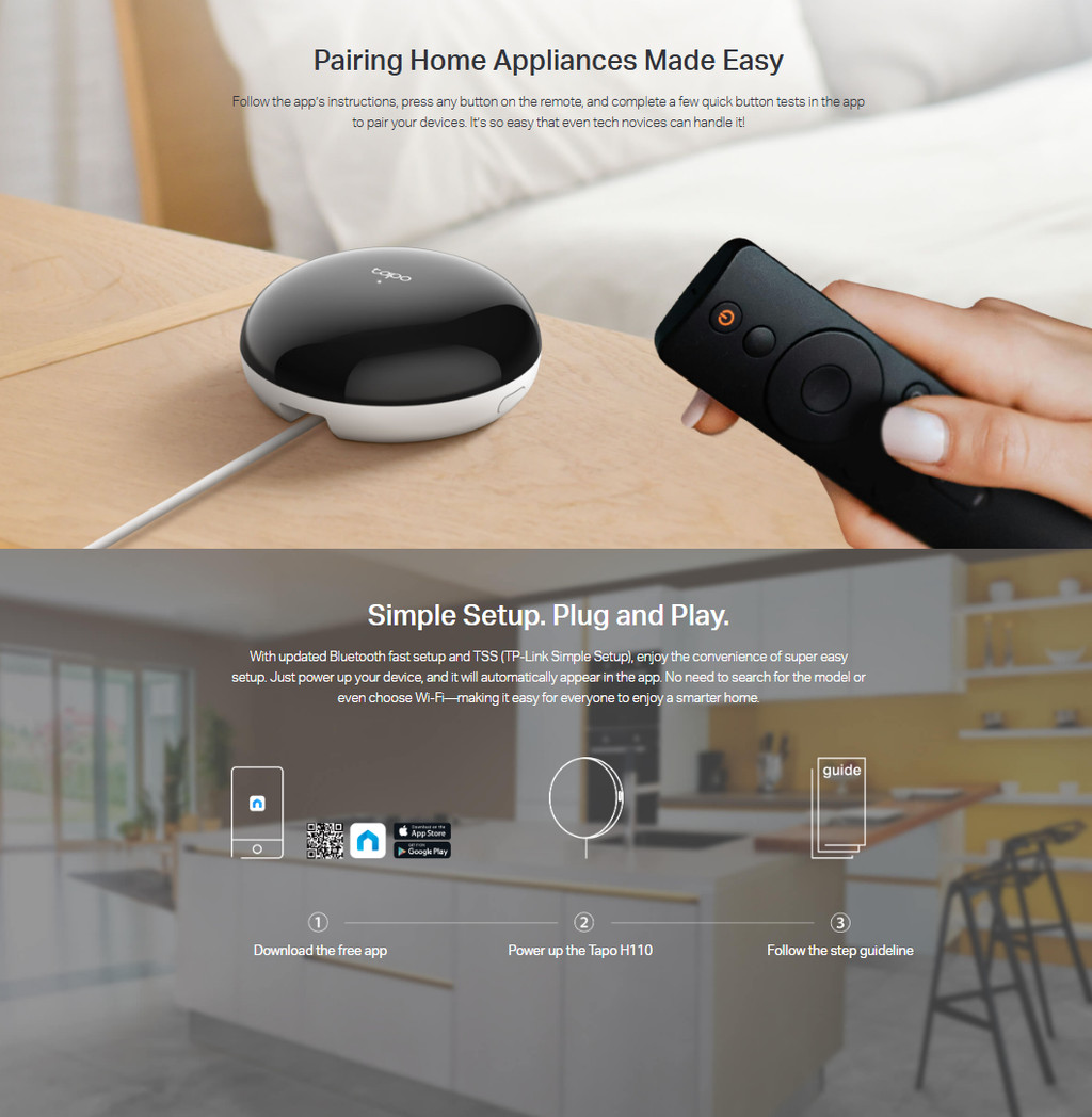 Tapo Smart Hub IR E IoT – Telecomando Universale Per Elettrodomestici, Compatibile Con Alexa E Google Home