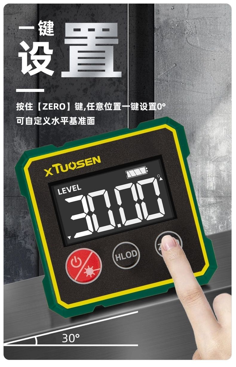Digital Inclinometer Box Electronic Level Tool Laser Ruler Dual Axis ...