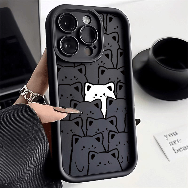 Graffiti Cute Shiny Cat Phone Case For Samsung Galaxy F12 M01S M10S M11 ...