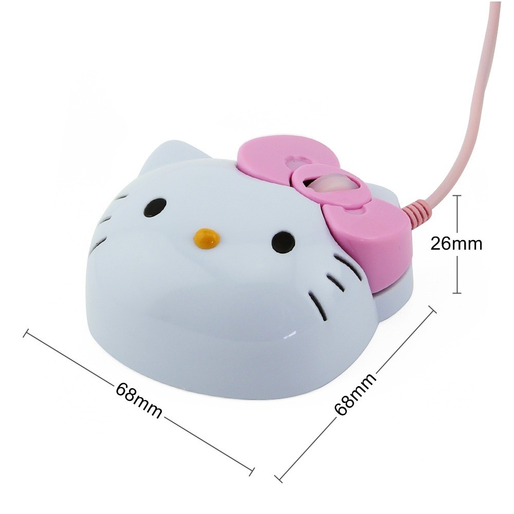 CHUYI Hello Kitty Wireless/Wired Portable Silent Ergonomic Mice With 2 ...