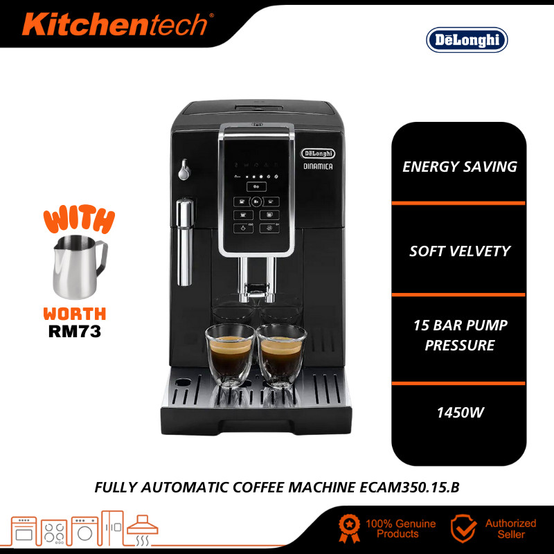 DeLonghi Dinamica ECAM350.15.B Fully Automatic Espresso Coffee Machine