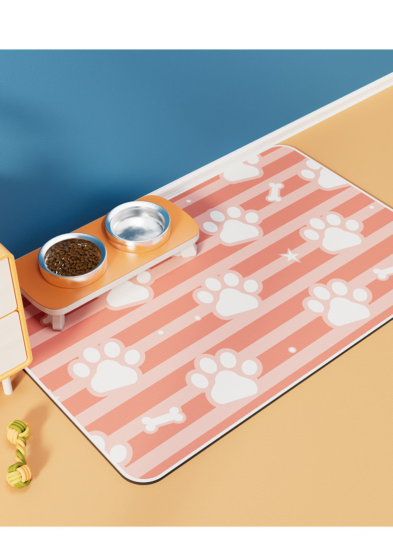 Disposable Pet Placemats Claw Paw Queue Style Pet Placemats Cats Dogs