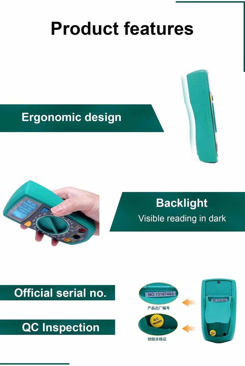 [Luminense] Pro'sKit MT-1233D 3½ Digital Multimeter MT-1233D-C ProsKit ...