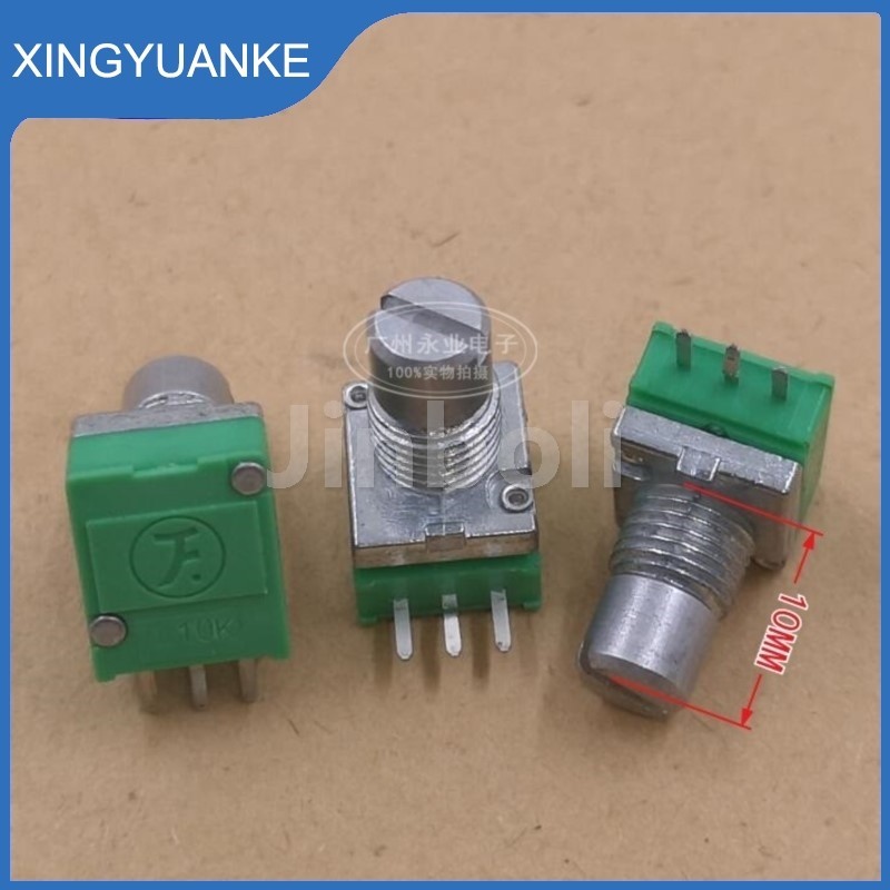 5 PZ POTENZIOMETRO Rotante Conico Lineare B1K Ohm Vaso 15 Mm Albero 3 - Foto 7