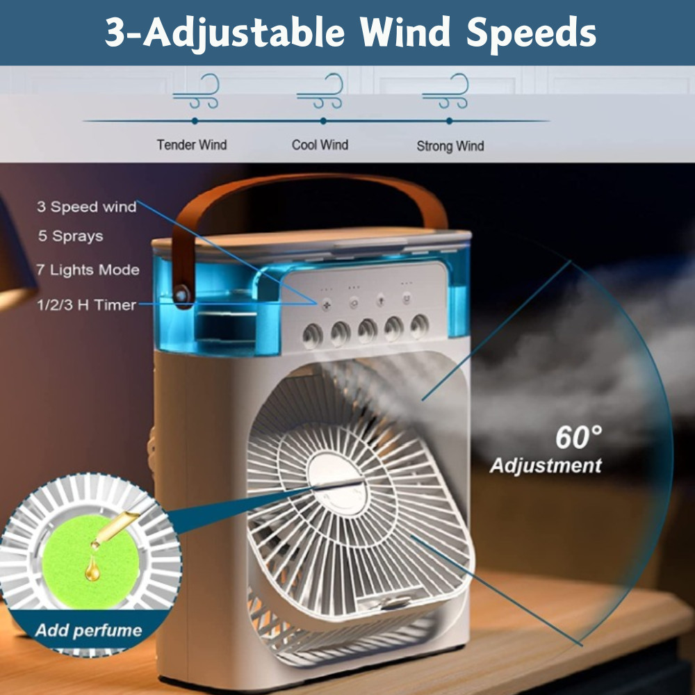 Portable Air Cooling Fan USB Mini Cooler Fan Multifunction Mini Fan ...