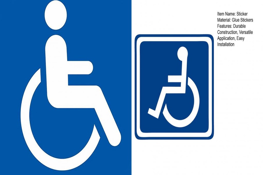Sp Easy to Install Vehicle Stickers Vinyl Car Decals for Disabled 5pcs ...