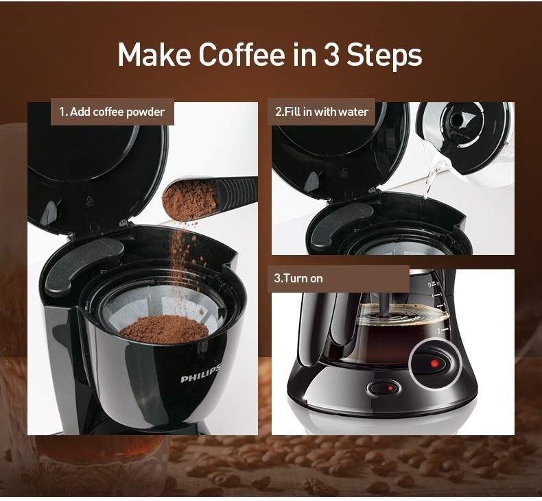 Philips HD7432 Coffee Maker American Coffe Pot Tea Pot 600ml | Shopee ...