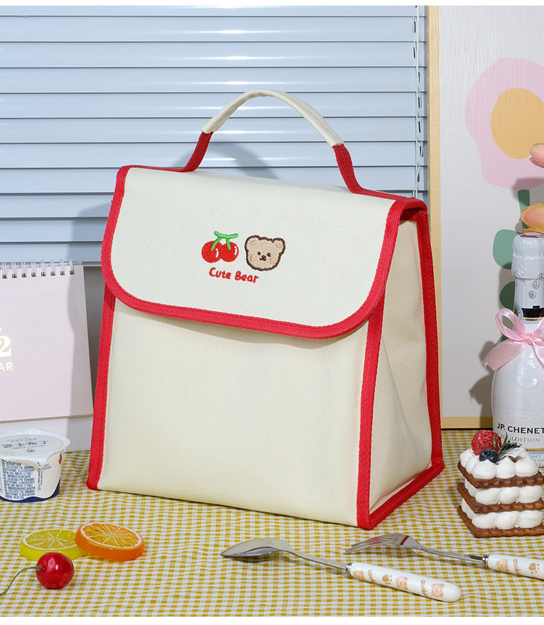 Portable Lunch Box Pocket Large-Capacity Lunch Box Bag Students Use ins ...