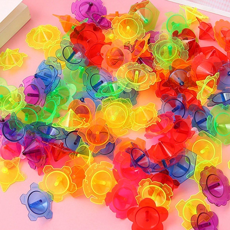 Plastic Colorful Lace Spinning Top ToysKids Fidget Spinner Montessori ...