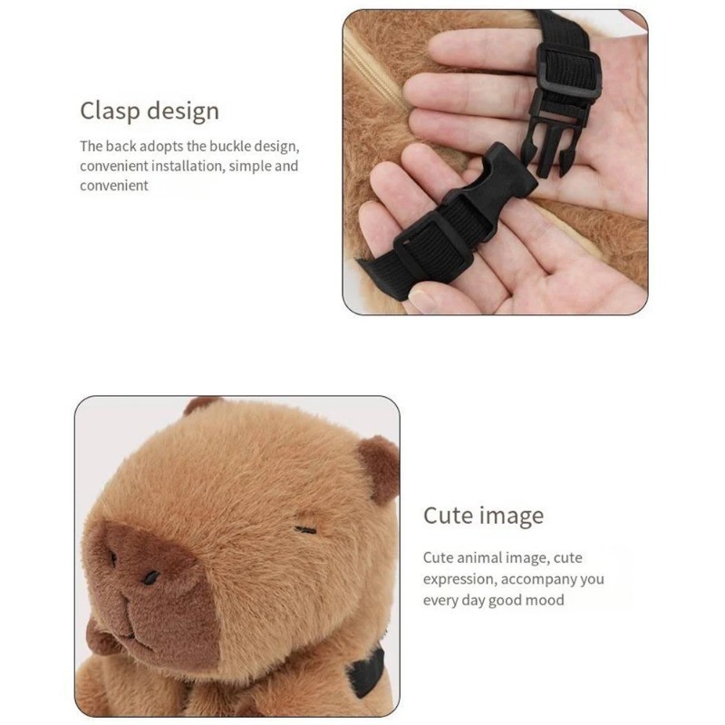Car Tissue Box Capybara Plush Accessories Car Rear Seat Suspension ...