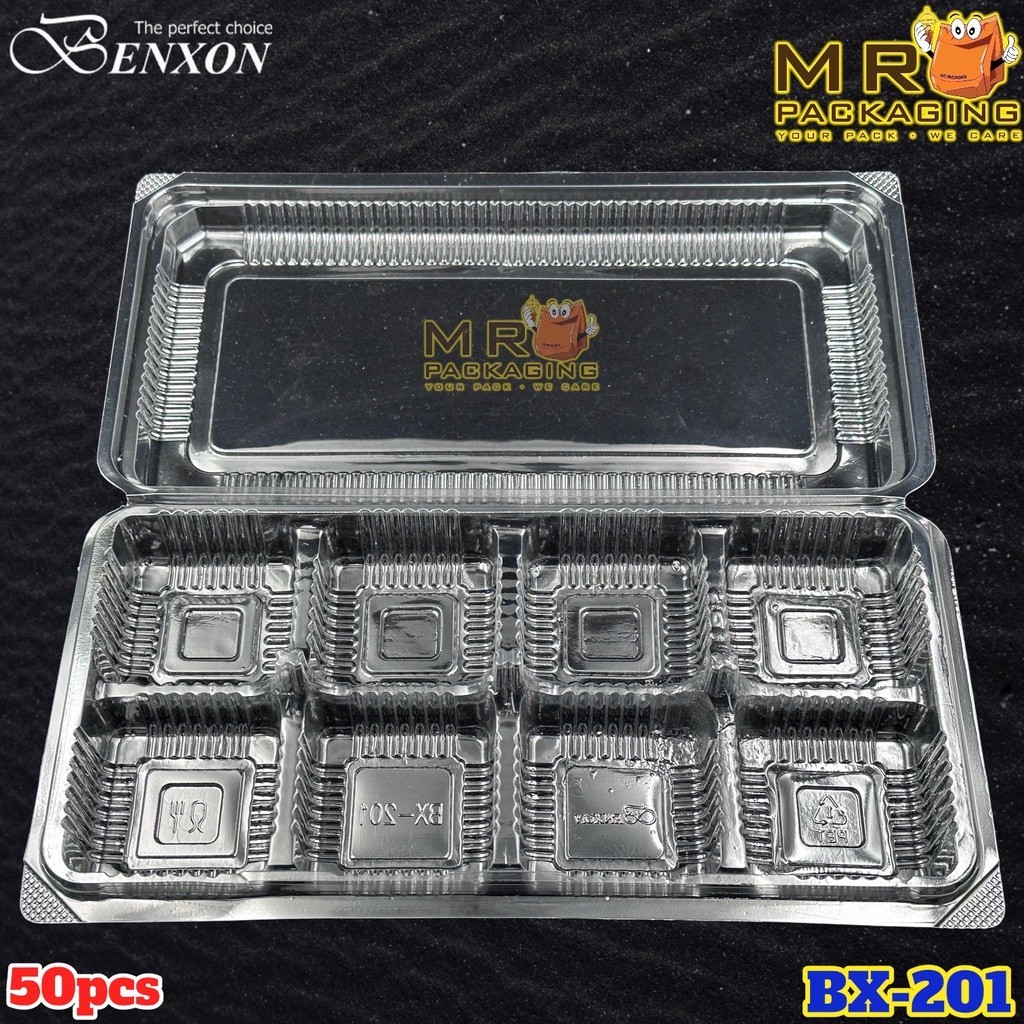 Benxon BX-201 8 compartment OPS Plastic Tray [ 50pcs± ] Bakery ...