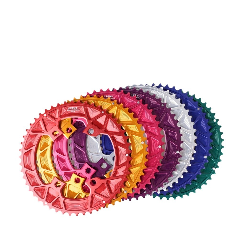 Stone 110bcd Color Round Double Chainring for Shimano R7100 UT R8100 DA ...