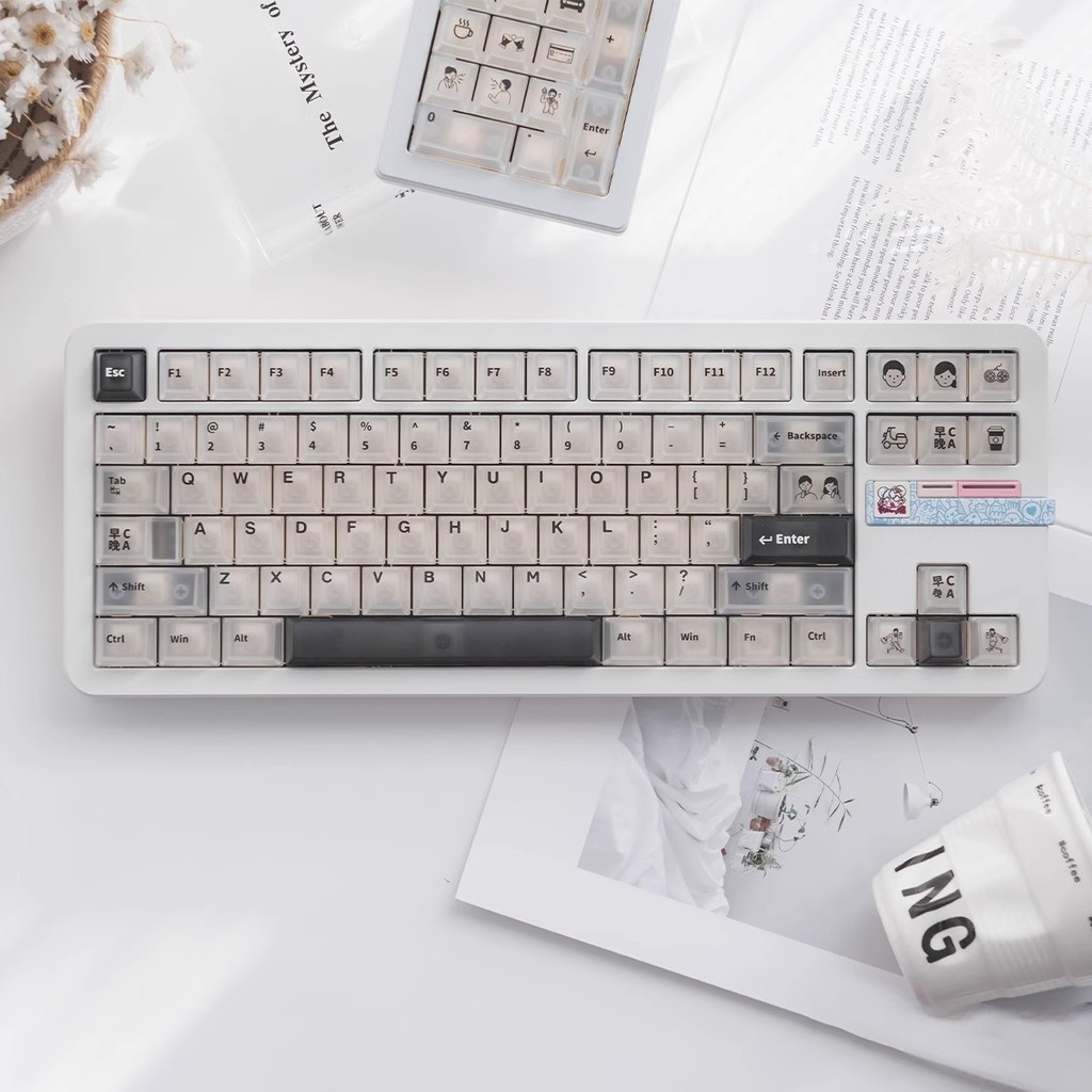 Multi-color Foggy Transparent Keycaps PBT/ PC RGB Shine Through custom ...