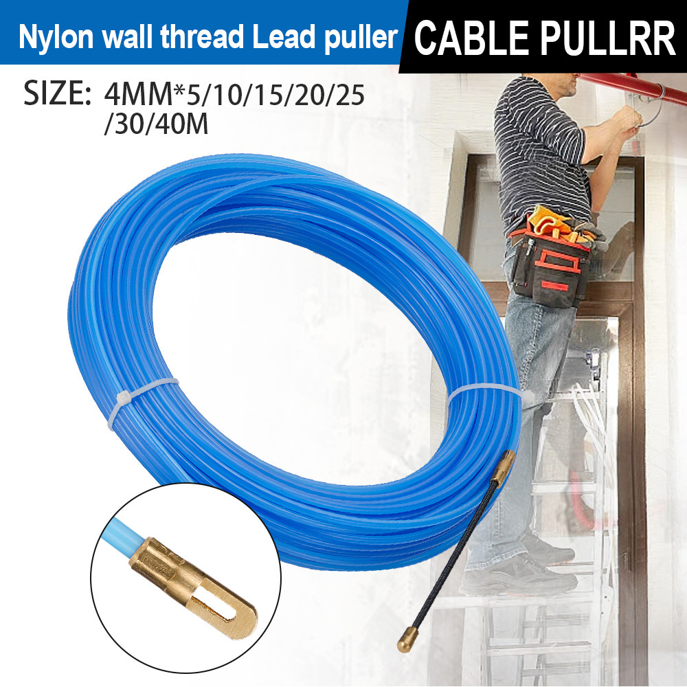 4mm 5M/10M/20M/30M/40M Blue Fiberglass Cable Puller Cable Guide Device ...