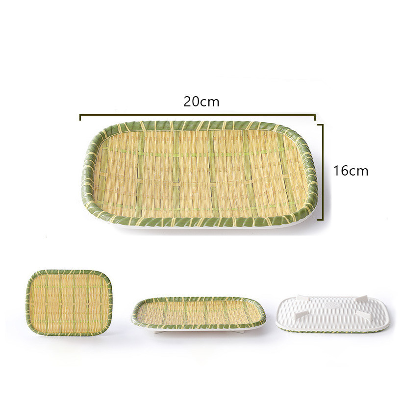 【30%OFF】Romantika Round Rectangle Rattan Design Melamine Plate ...
