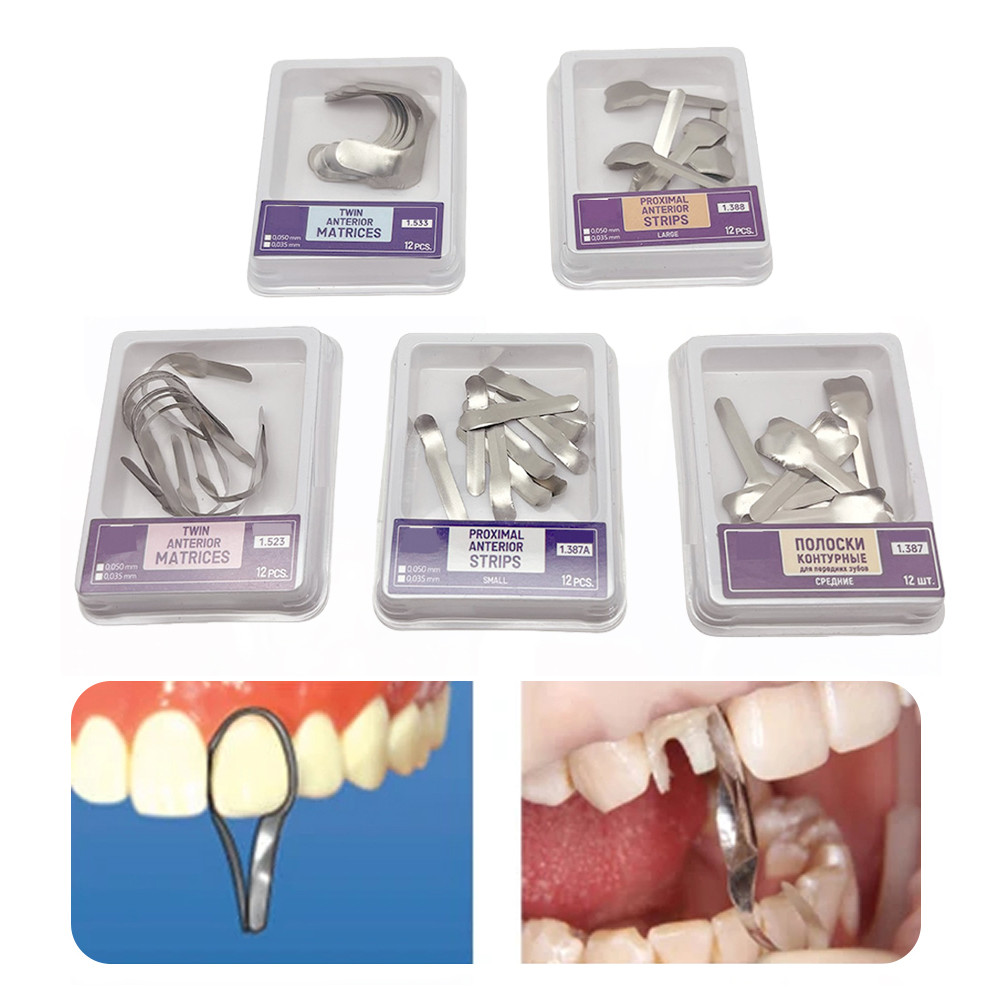 Dental Matrix Bands Twin Anterior Matrices Stainless Steel Proximal ...